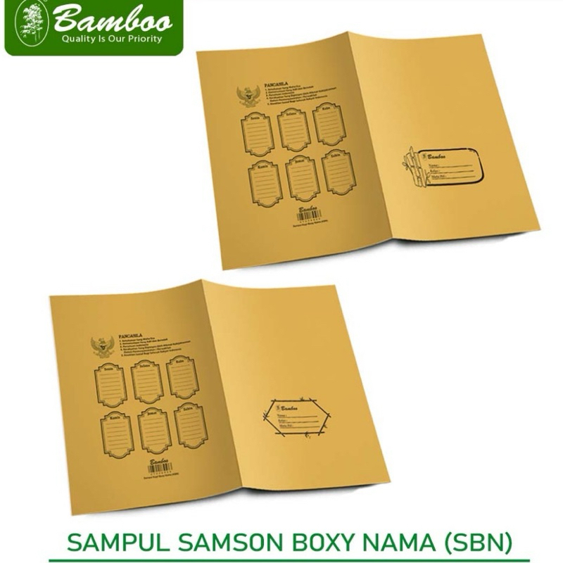 

BAMBOO SAMPUL KERTAS COPY BOXY/BIG BOSS NAMA (1 PACK ISI 20)