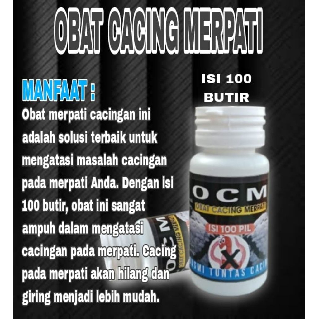 PROMO EXRA OBAT CACING MERPATI CACINGAN OCM ISI 100 PIL nutrobird vitamin burung suplemen jamu merpa