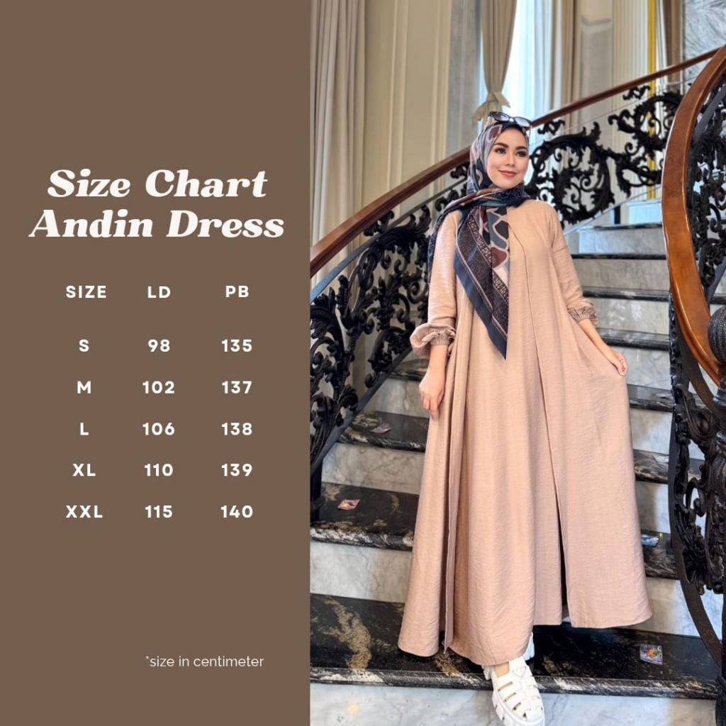 JOURNEY ANDIN DRESS NEWW LENGAN PANJANG gamis jp terbaru Andien
