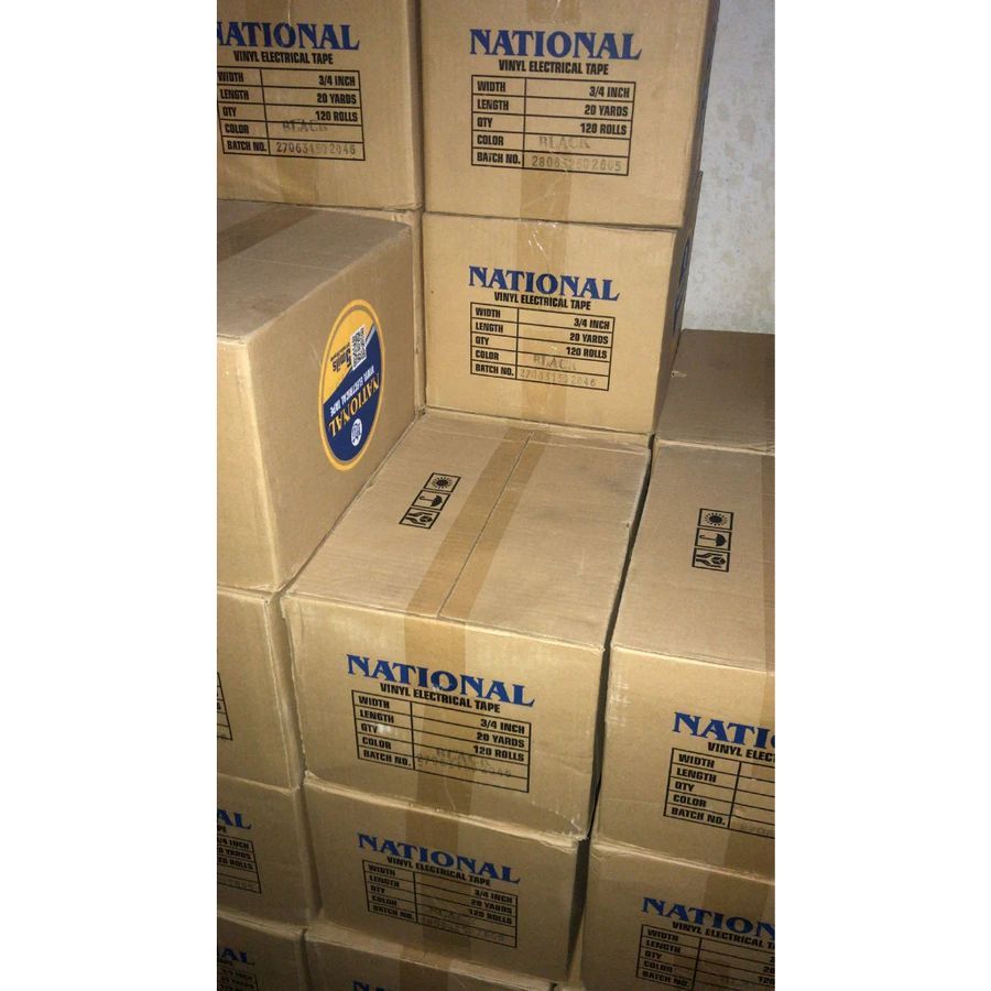GROSIR 1 dos (120pcs) Solasi Listrik NATIONAL HITAM / Solasi Kabel Nasional Electrical Tape