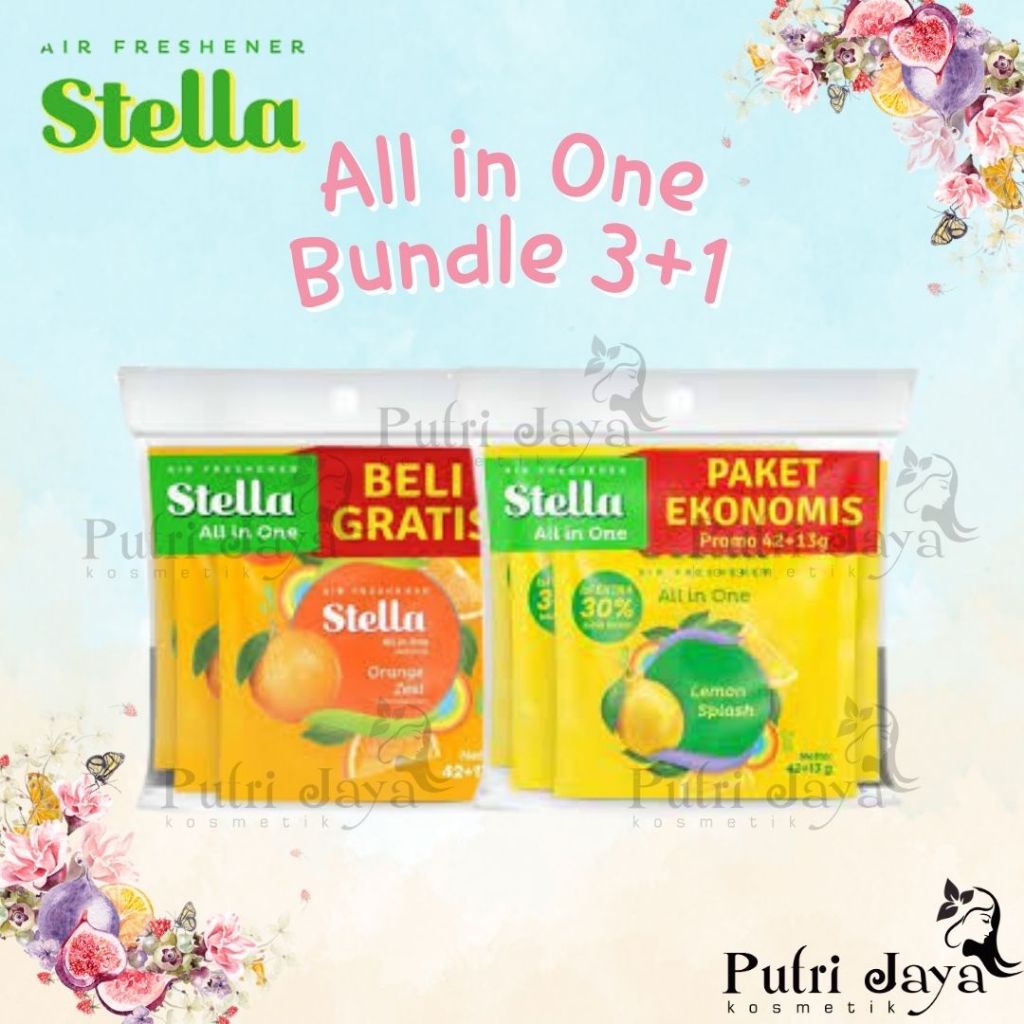 [BELI 3 GRATIS 1] STELLA All in One Air Freshner 42gr+13gr GODREJ
