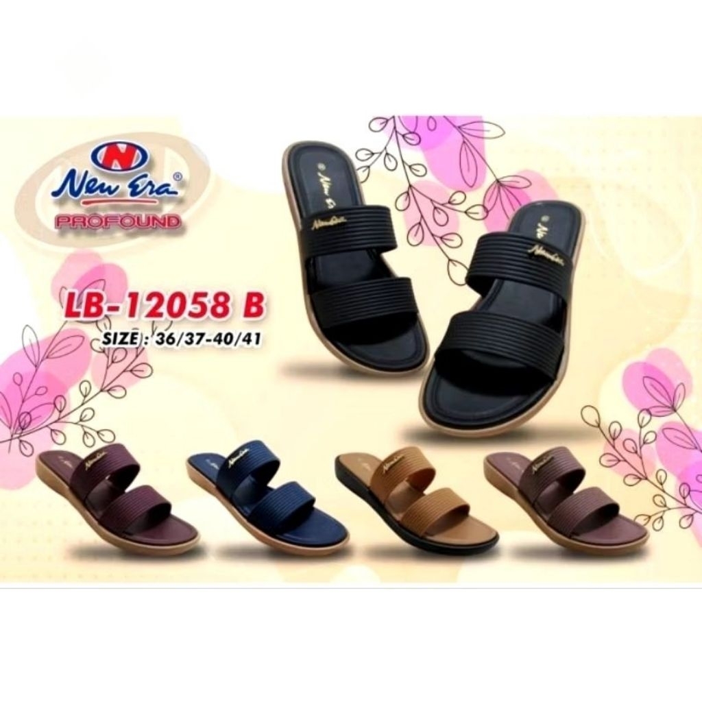 Sandal New Era 12058 Sandal selop karet wanita dewasa - Sandal selop cewe terbaru
