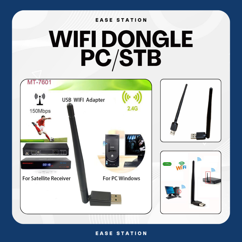 WIFI DONGLE INTERNET STB DVB-T2 TVBOX WIFI TAMBAHAN UNTUK STB DIGITAL TV USB 150 MBOS EASE STATION