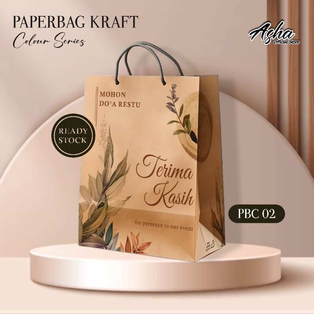 

(12 PCS) PAPER BAG MOTIF KRAFT COKLAT READY STOCK PAKET LUSINAN - TAS SOUVENIR PERNIKAHAN PBC 02