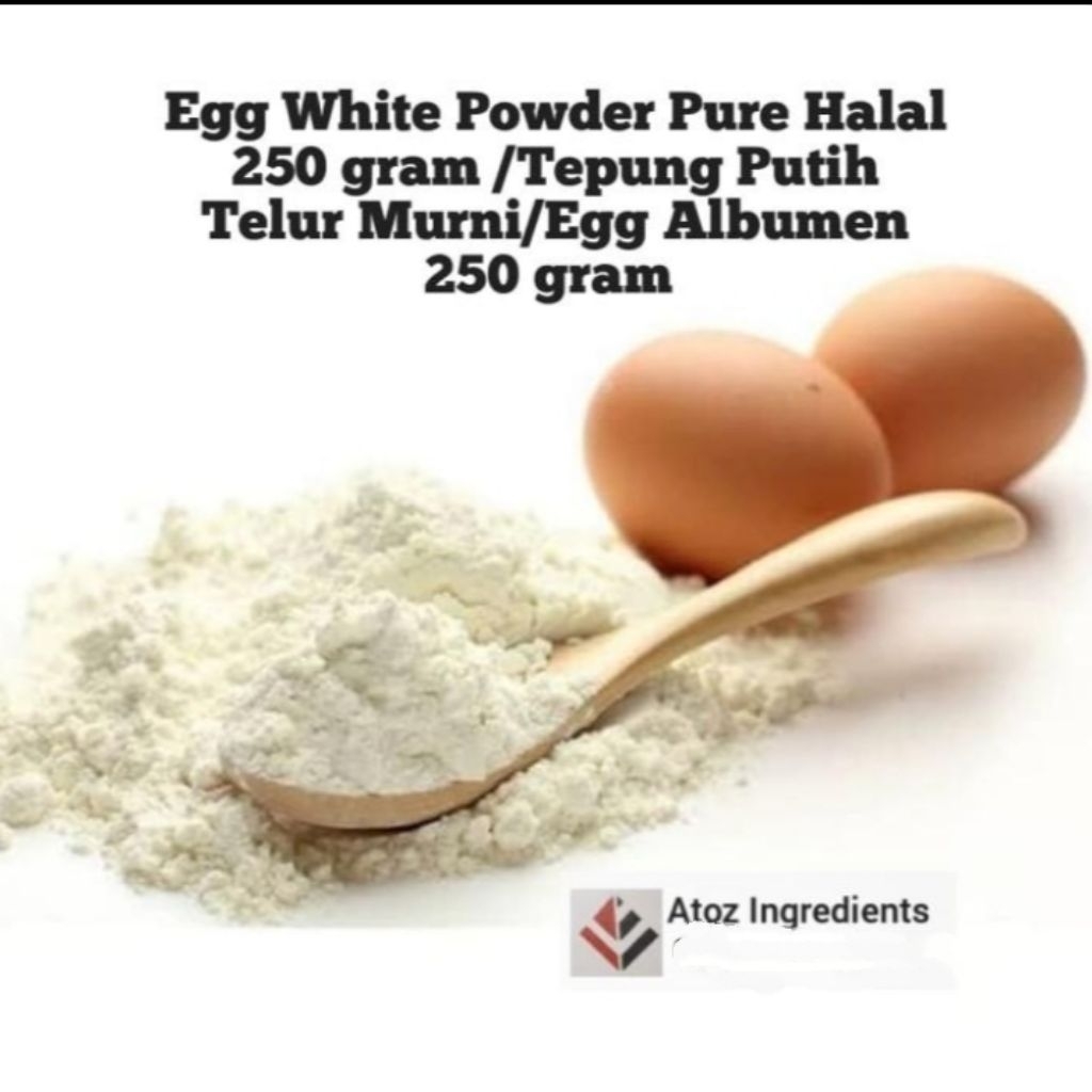 

Egg White Powder Pure Halal 50gram / Tepung Putih Telur Murni 50gram