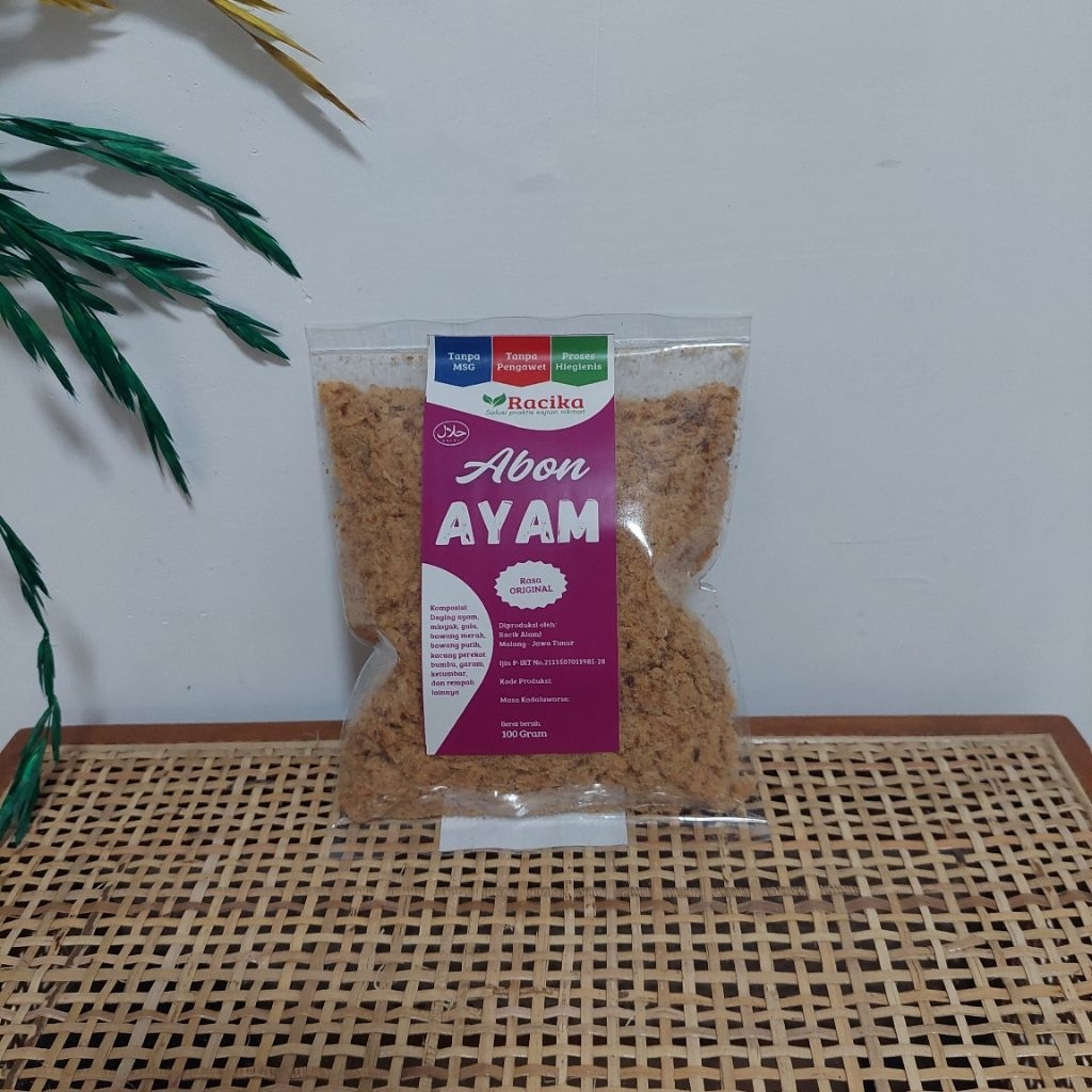 

ABON AYAM MURAH SPESIAL TANPA MSG / TANPA PENGAWET / 100 GRAM