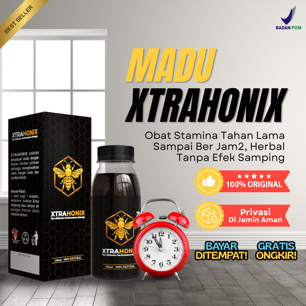 Madu Kuat Dan Tahan Lama Pria Madu XTRAHONIX Herbal Original Bpom