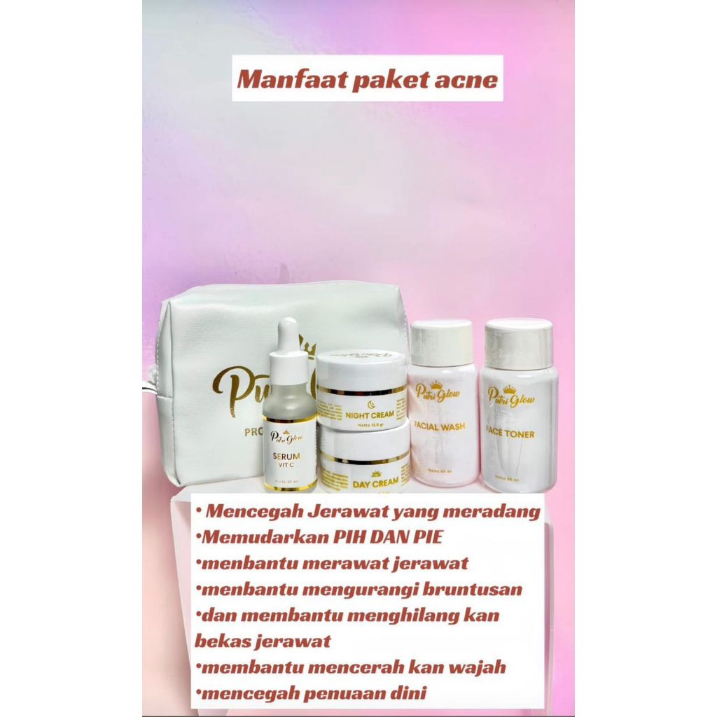 PAKET ACNE BY PUTRI GLOW / Putri Glow Skincare