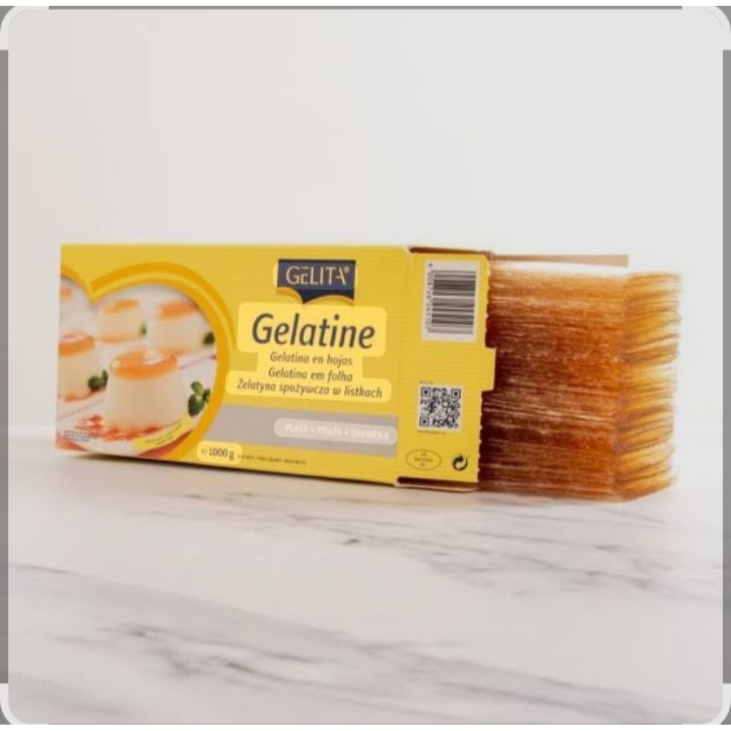 

Gelatine Sheet 1kg ( 1Box ) / Gelatine Lembaran 1kg ( 300 Lembar )