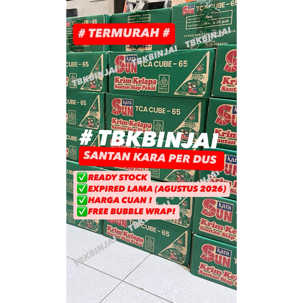 

Santan kara 65ml (5 DUS)(TERMURAH) (READY STOCK)