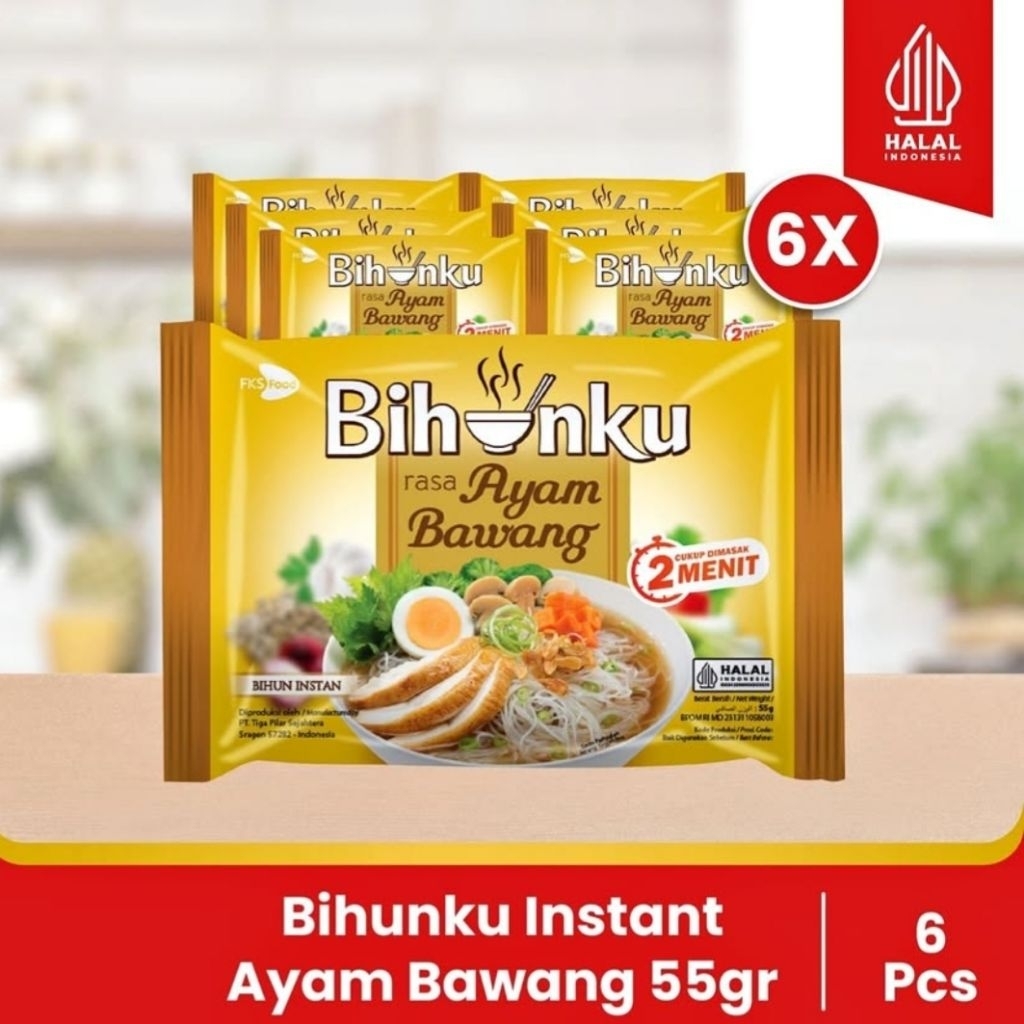 

6 PCS - Bihunku Bihun Instam Ayam Bawang 55 Gr