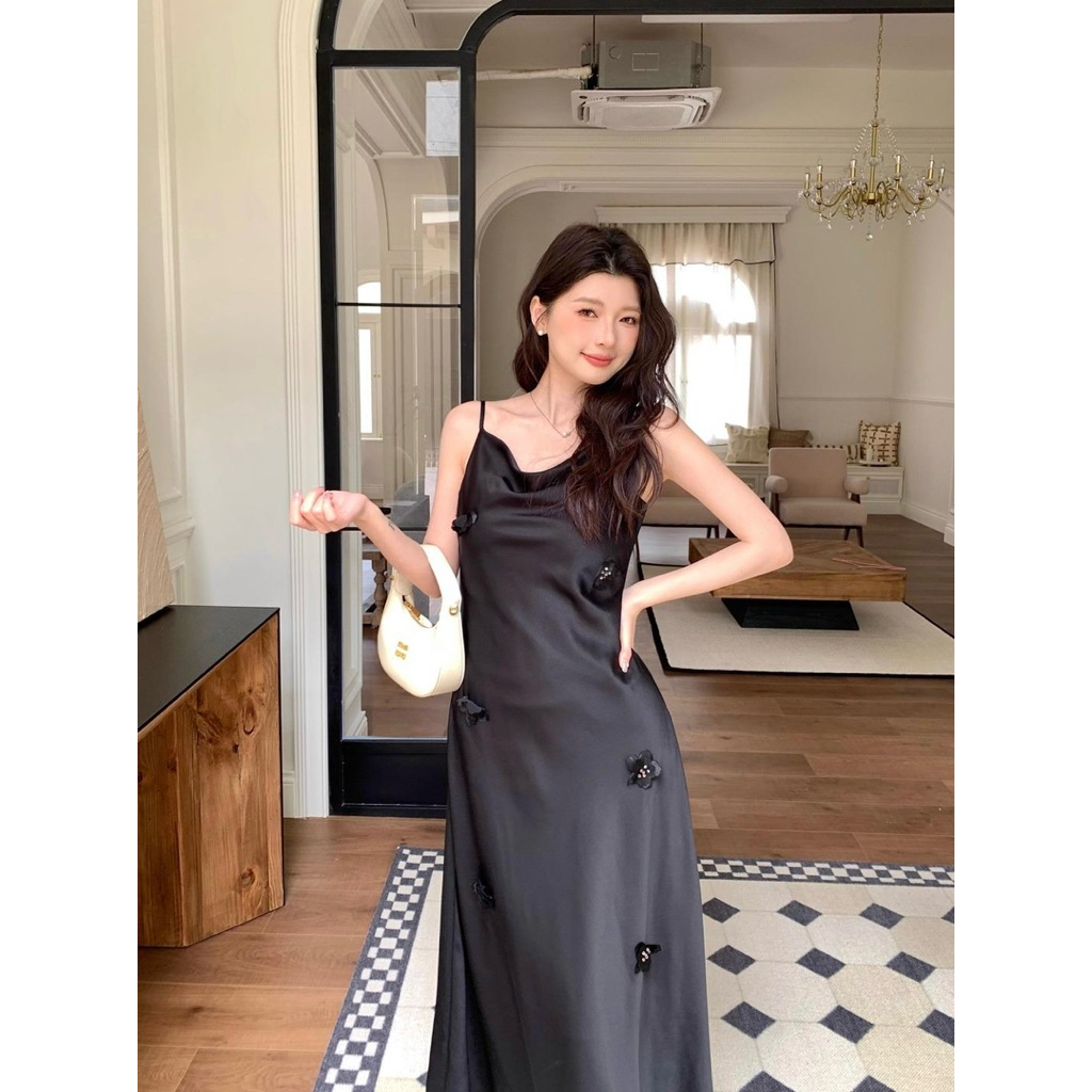 Billie Dress Korean Sexy Party Sleeveless Black White Elegant