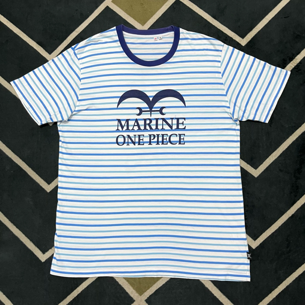 T-Shirt UNIQLO UT x One Piece Striped Blue (XL)