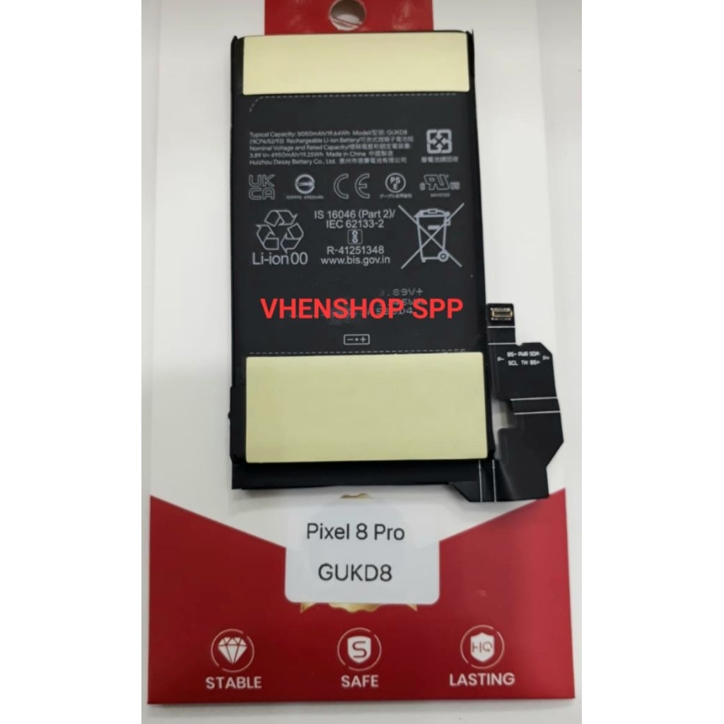 batre baterai battery Google Pixel 8 pro GUKD8 original - batre gopix 8 pro