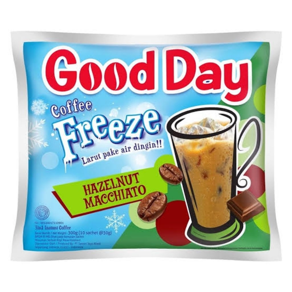 

GOOD DAY COFFEE - 1 DUS 120 Bks FREEZE HAZELNUT MOCCHIATO Termurah