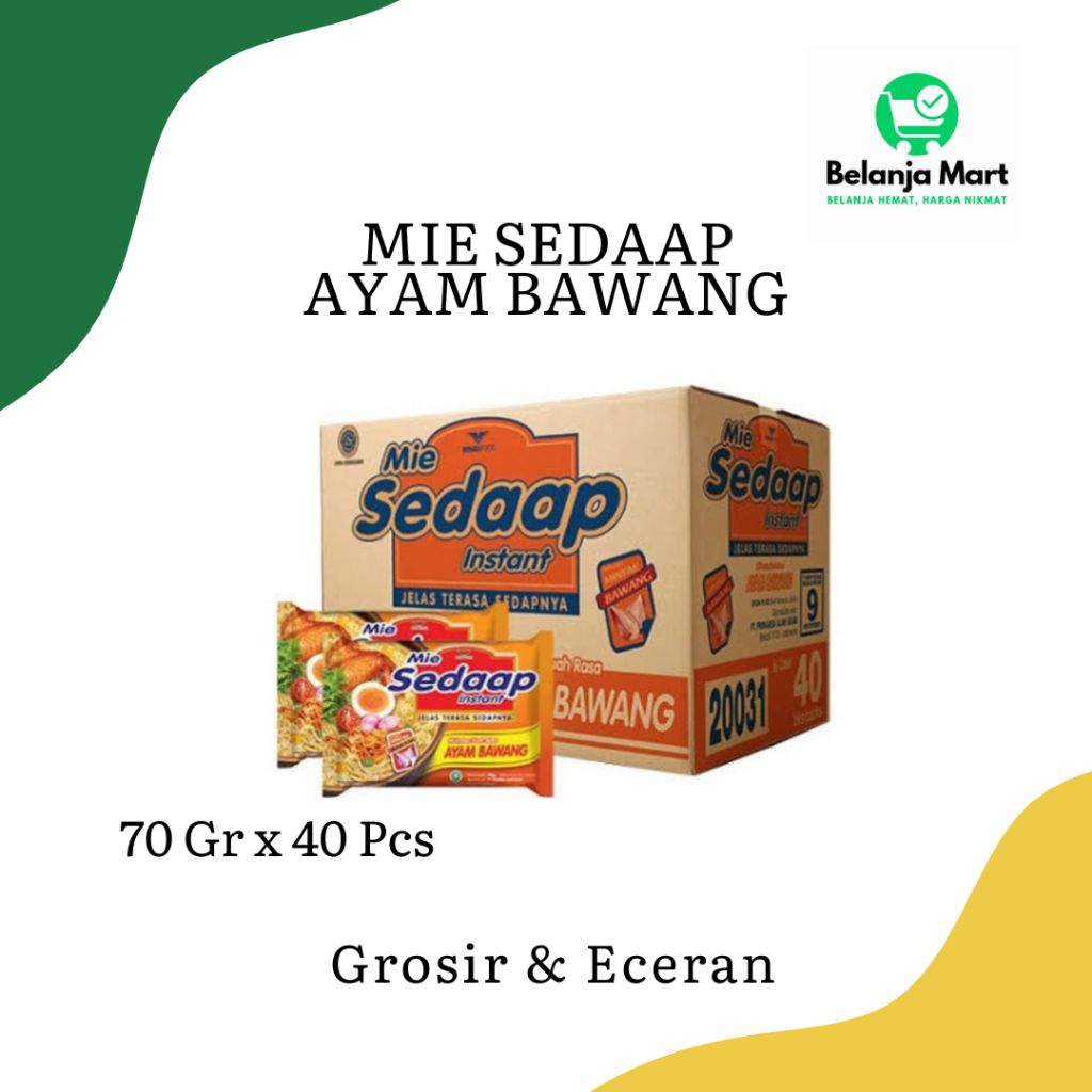

MIE SEDAAP AYAM BAWANG 70Gr x 40Pcs
