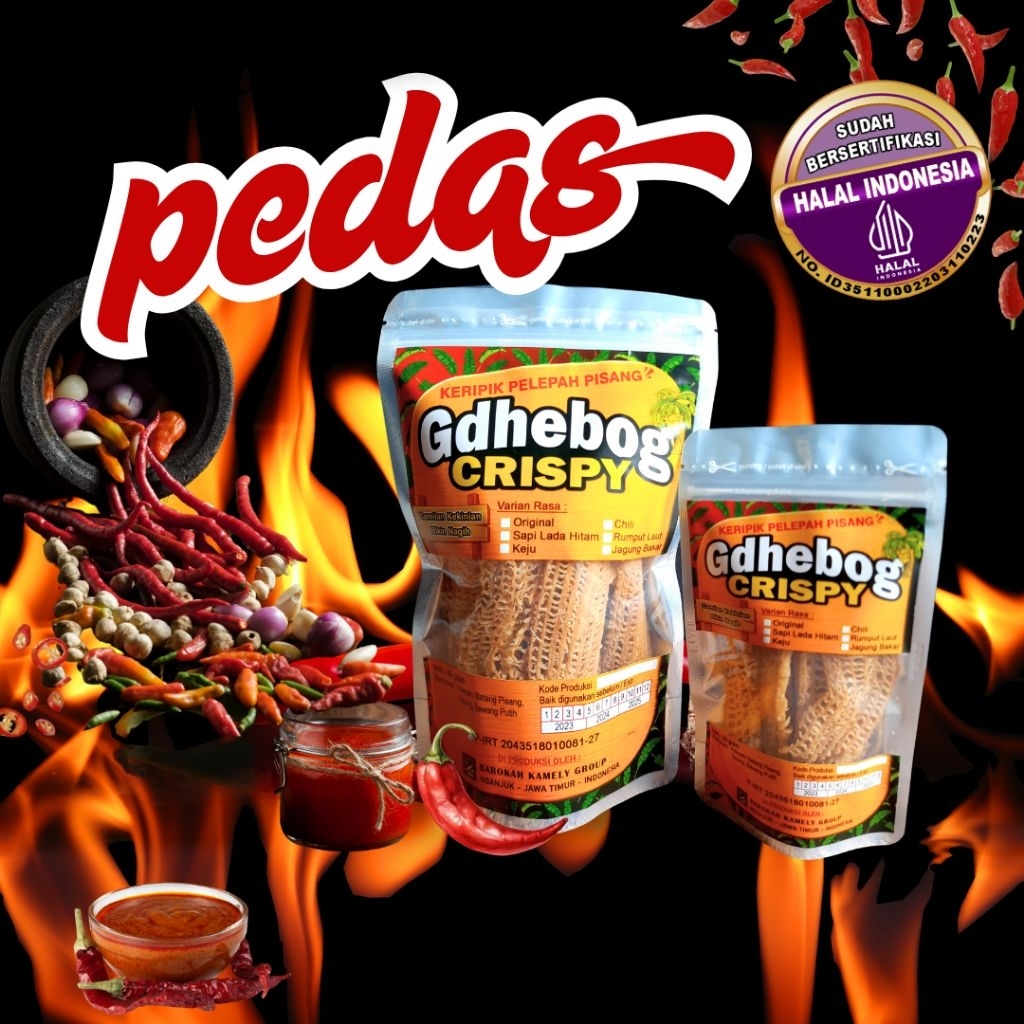 

Rasa Pedas - Keripik Pelepah Pisang / Debog / Gdhebog Crispy / Camilan Enak Kekinian