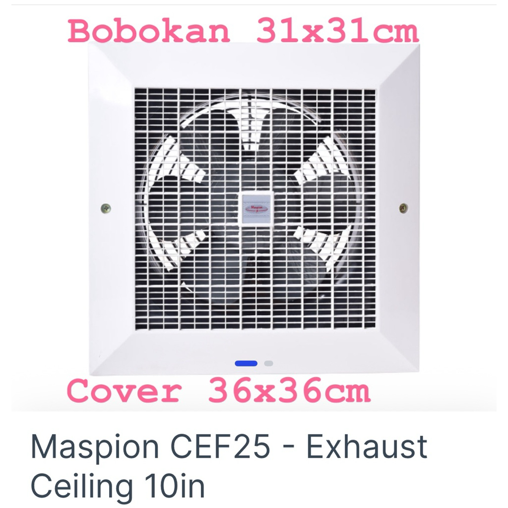 Exhaust maspion cef25 exhaust fan plafon 10inch
