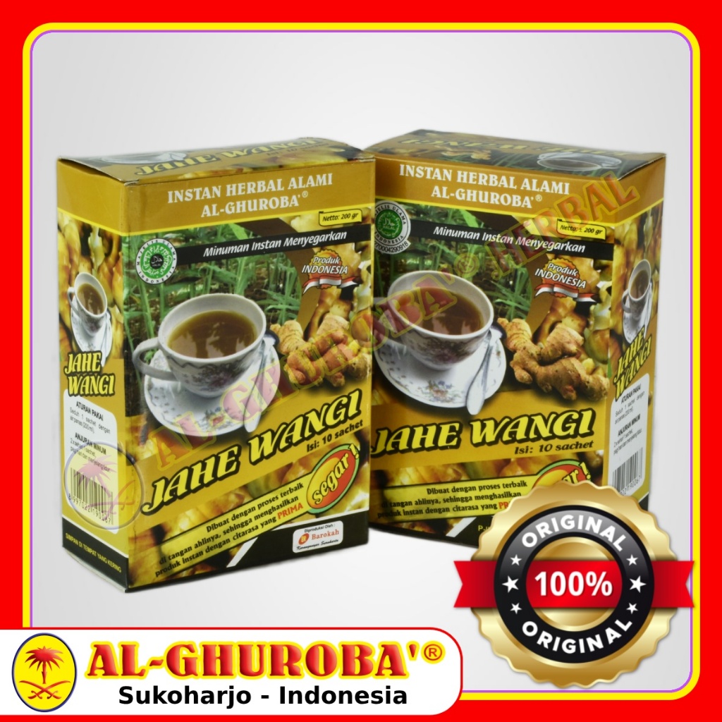 

Minuman Instan Herbal Jahe Wangi Al-Ghuroba isi 200gr Menjaga Kesehatan Tubuh HALAL