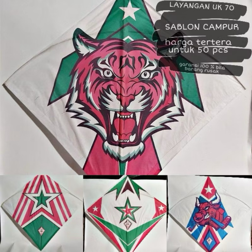 LAYANGAN SABLON UK 70 Layangan Aduan Sukhoi Jumbo Layangan Kertas Murah (Min. Order 50 pcs)