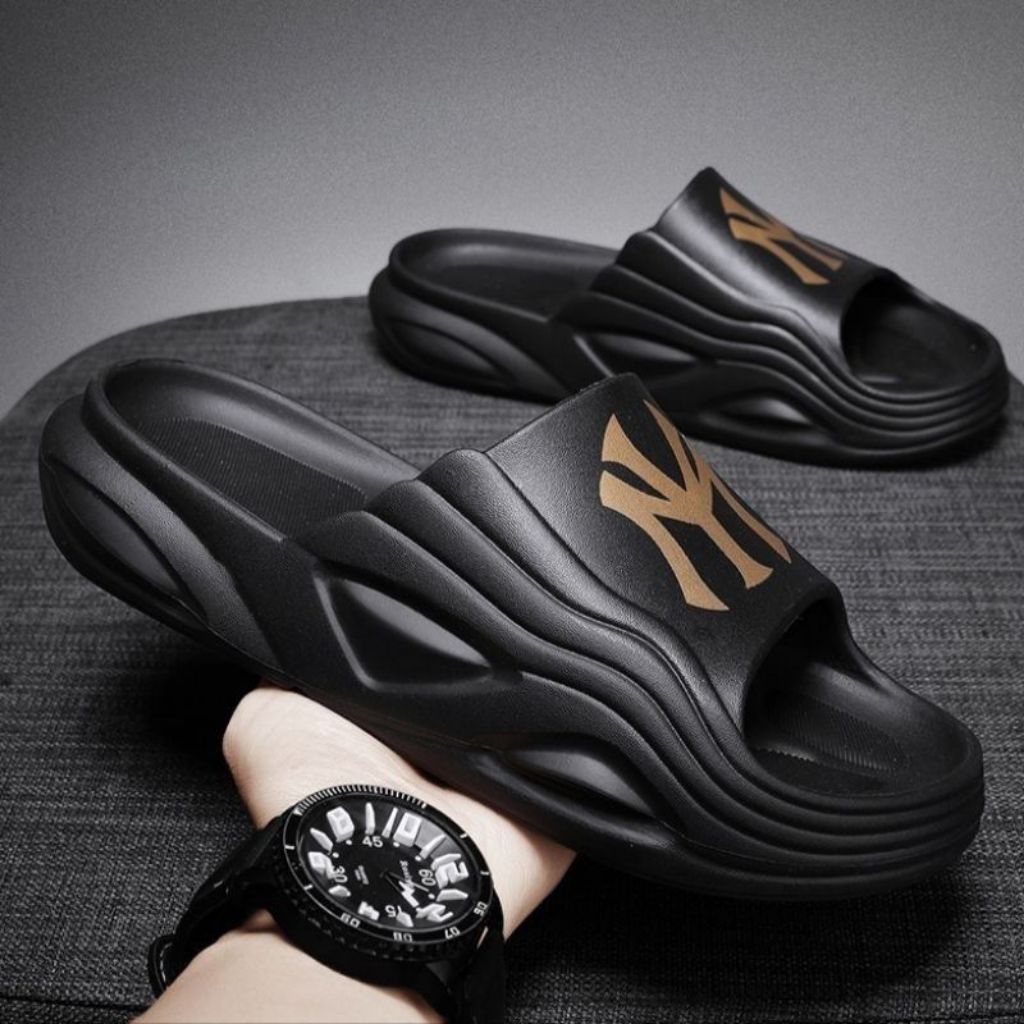 Sendal selop karet NY MAKER'S dewasa khusus hitam