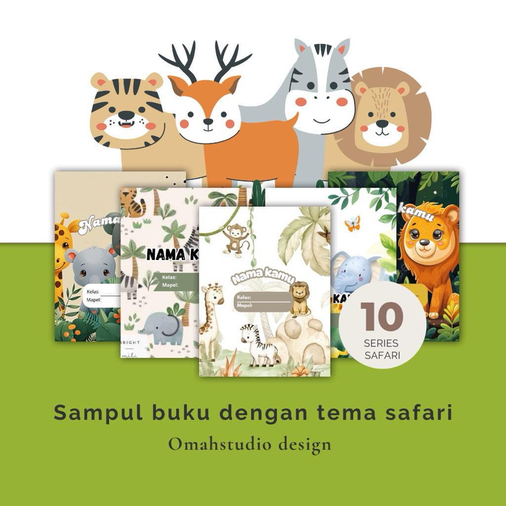 

sampul buku custom | sampul buku tema on safari