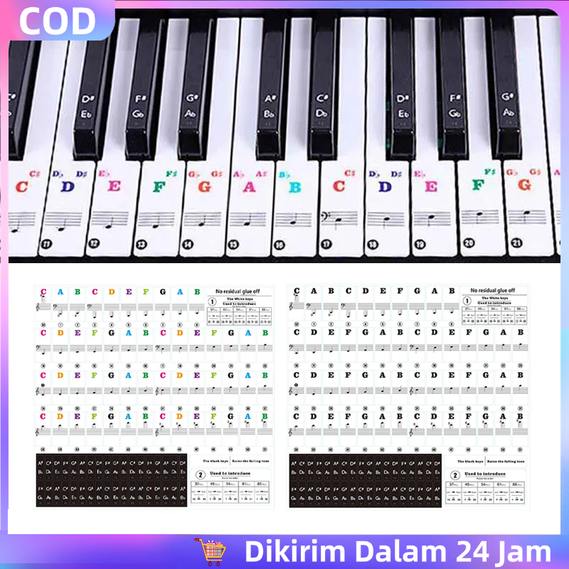 1set Keyboard Sticker Sticker Keyboard Piano Stiker Piano Piano Sticker Sticker Piano Keyboard Note 