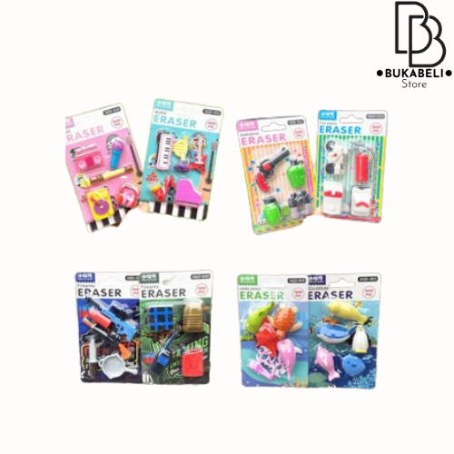 

BUKABELI Penghapus 1 Set Motif Karakter Lucu Keren / Eraser Karakter Lucu COD STY33