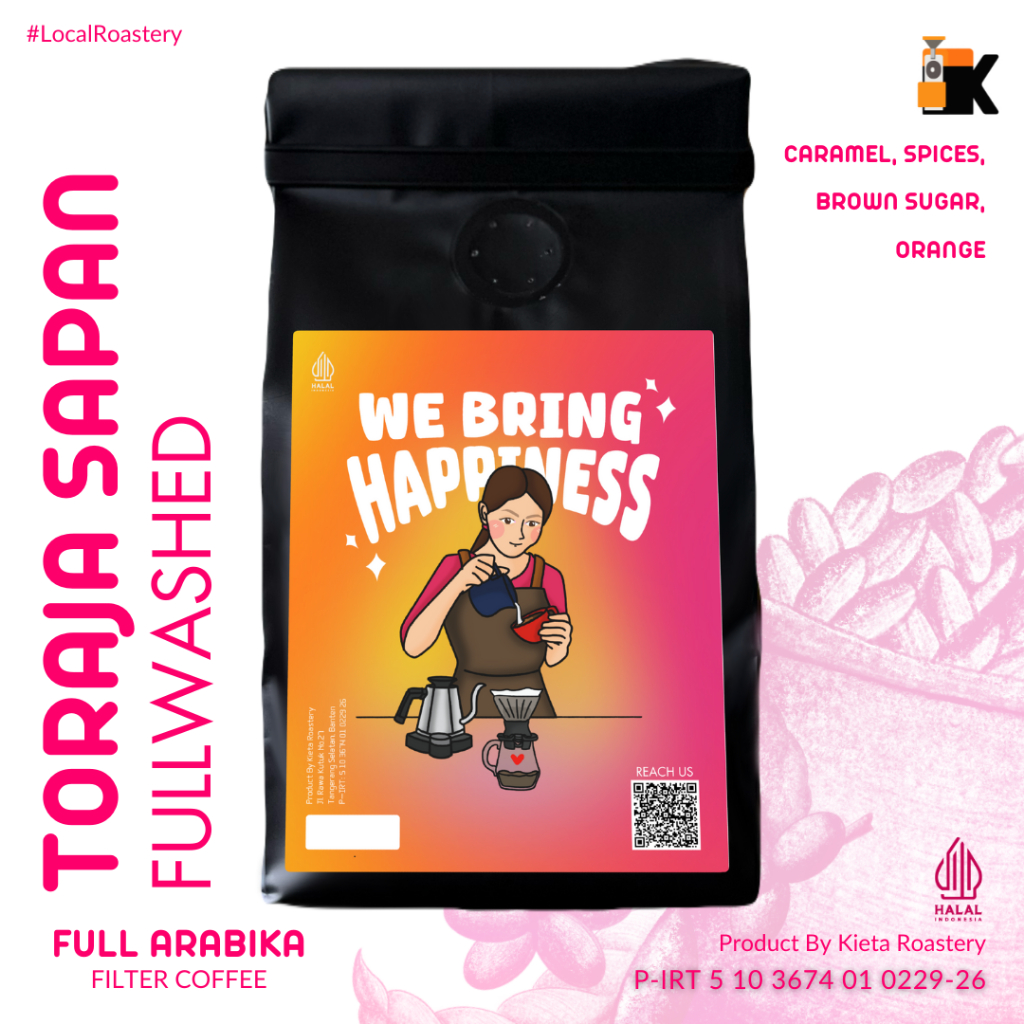 

Kieta Roastery - Biji Kopi 100% Arabika Toraja Sapan 1kg / Bubuk Roasted Coffee Bean Filter Single Origin