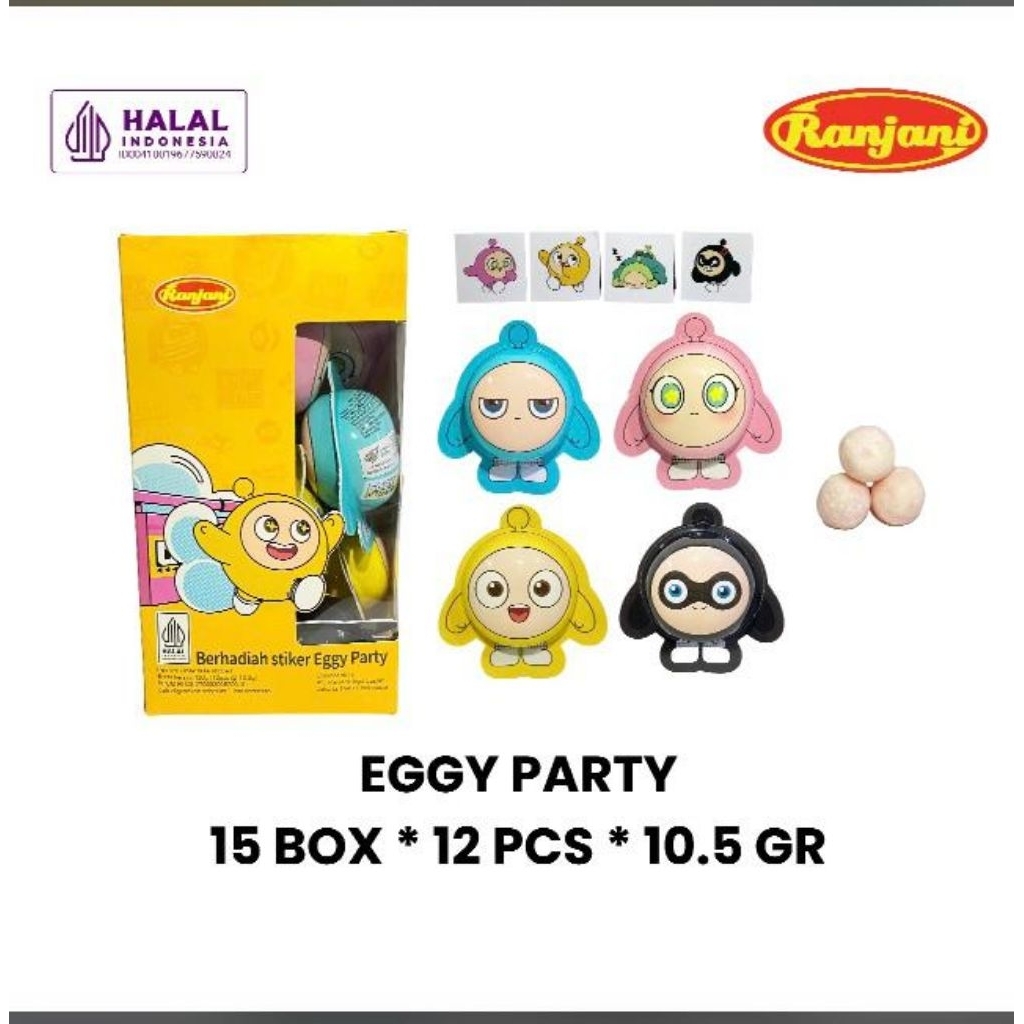 

Permen Cemilan Snack Egg Party Telur Pesta Kartun Mainan Anak Murah (isi 12 pcs)