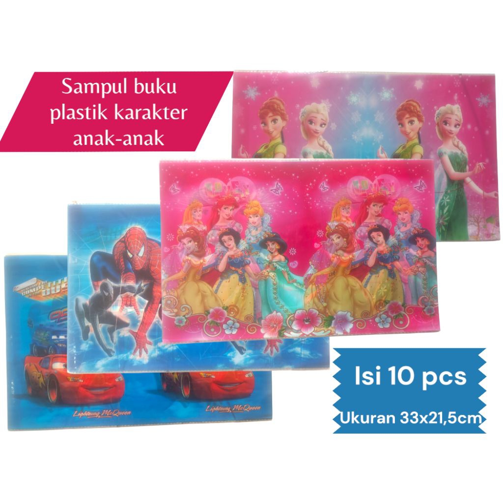 

10 pcs Sampul buku fancy karakter anak-anak / sampul buku murah