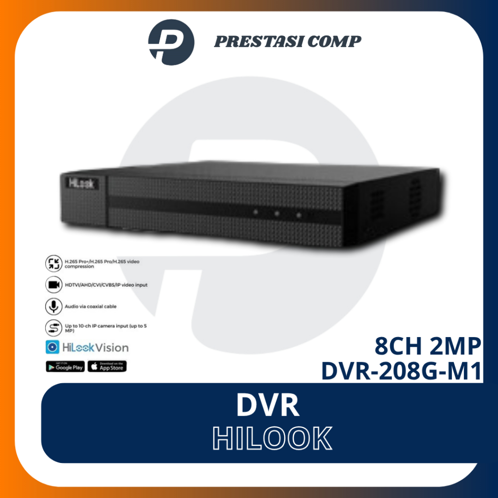 HILOOK DVR-208G-M1 - HILOOK DVR 8CH 2MP
