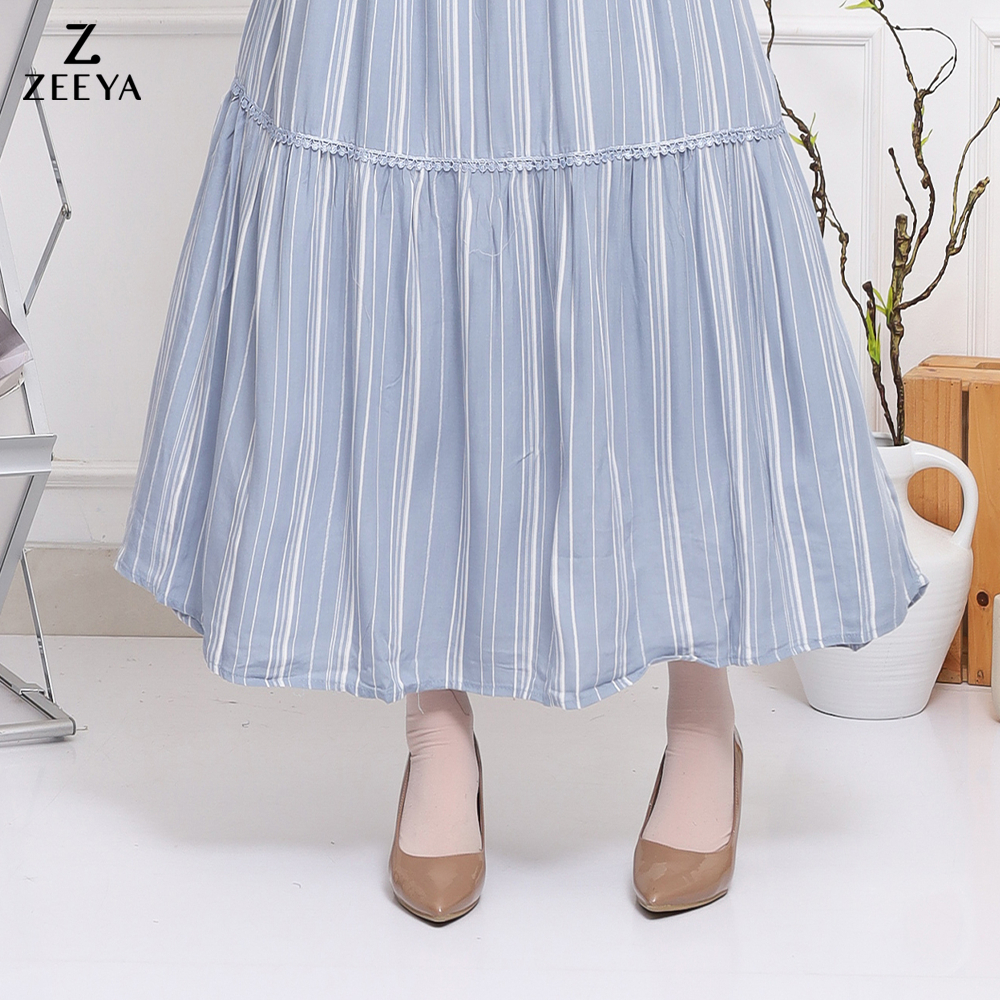 New Arrival Zeeya Collection Adelia Gamis Midi Dress Baju Gamis Syari Wanita Bahan Rayon Premium