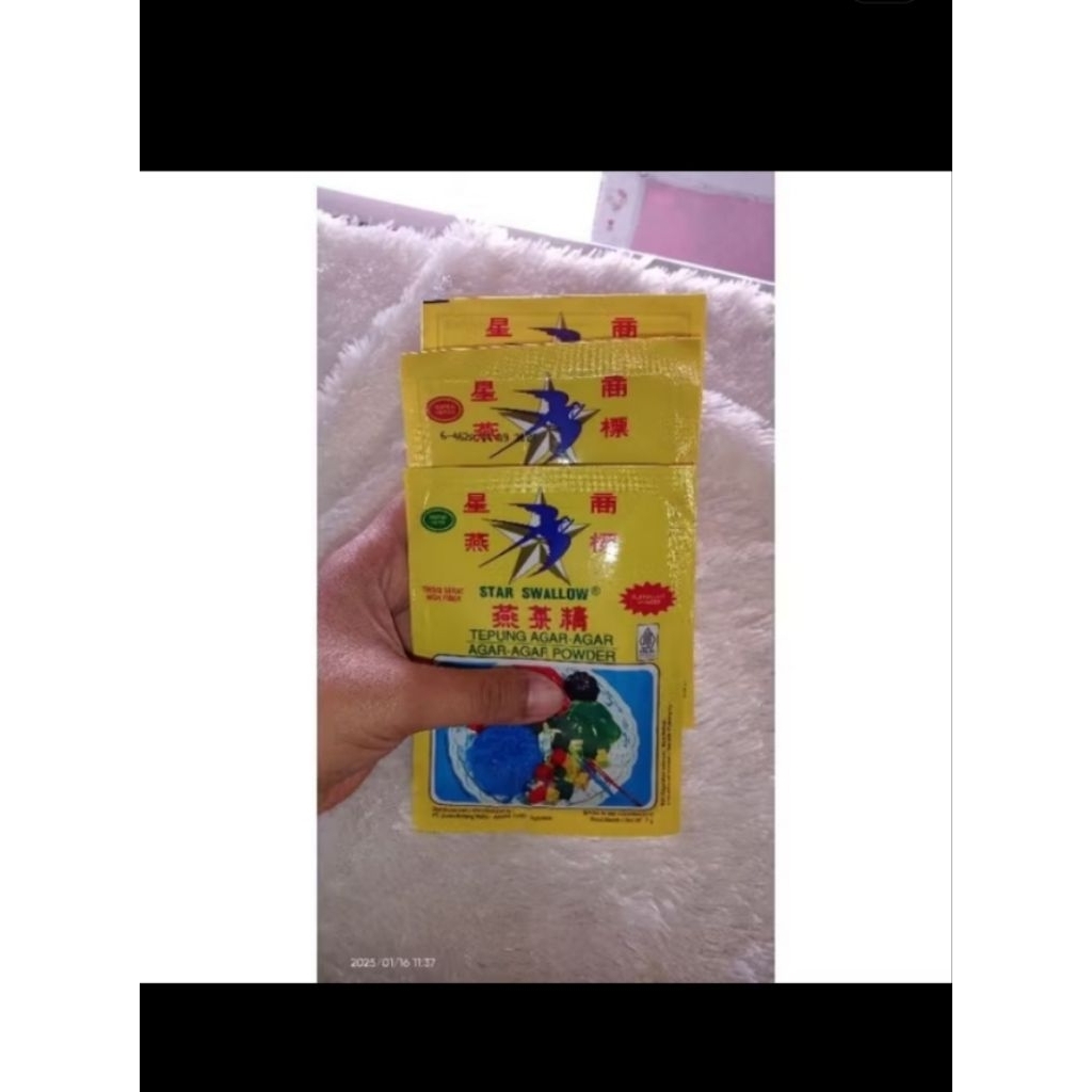 

Agar Agar Swallow Plain Per 1 Box Isi 12