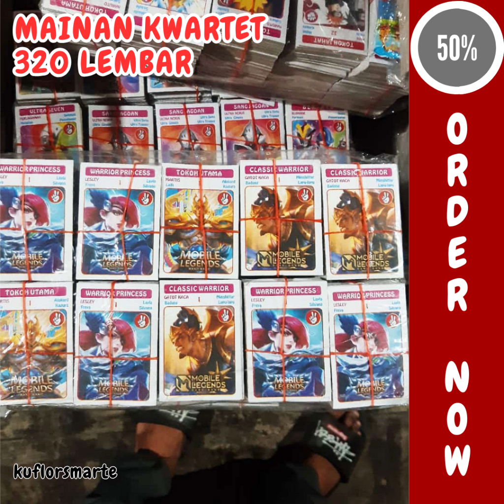 Kartu Kwartet per ikat isi 320lembar| Kartu Kwartet per ikat isi 320lembar