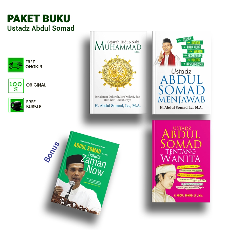 Paket Buku Ustadz Abdul Somad: Sejarah Hidup Nabi Muhammad SAW - Ustadz Abdul Somad Menjawab - Ustad
