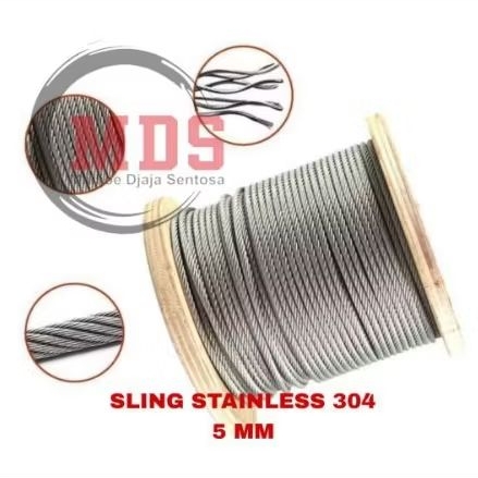 sling stainless 5mm / seling stainless 5mm / kawat sling stainless Steel 5mm / kawat seling stainles