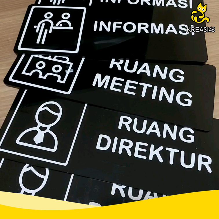 

SIGN AKRILIK TANDA RUANGAN & PENTUNJUK UKURAN 8CM X 22CM