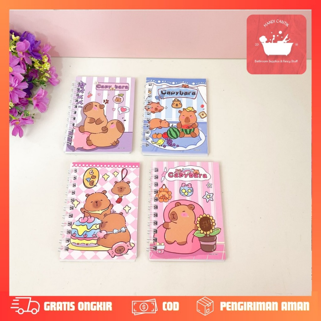 

BUKU BINDER SPIRAL A7 CAPYBARA 1 RENCENG ISI 4 PCS BK-1950 PAKET NOTEBOOK BUKU TULIS DIARY SPIRAL MURAH PAKET LUCU IMUT