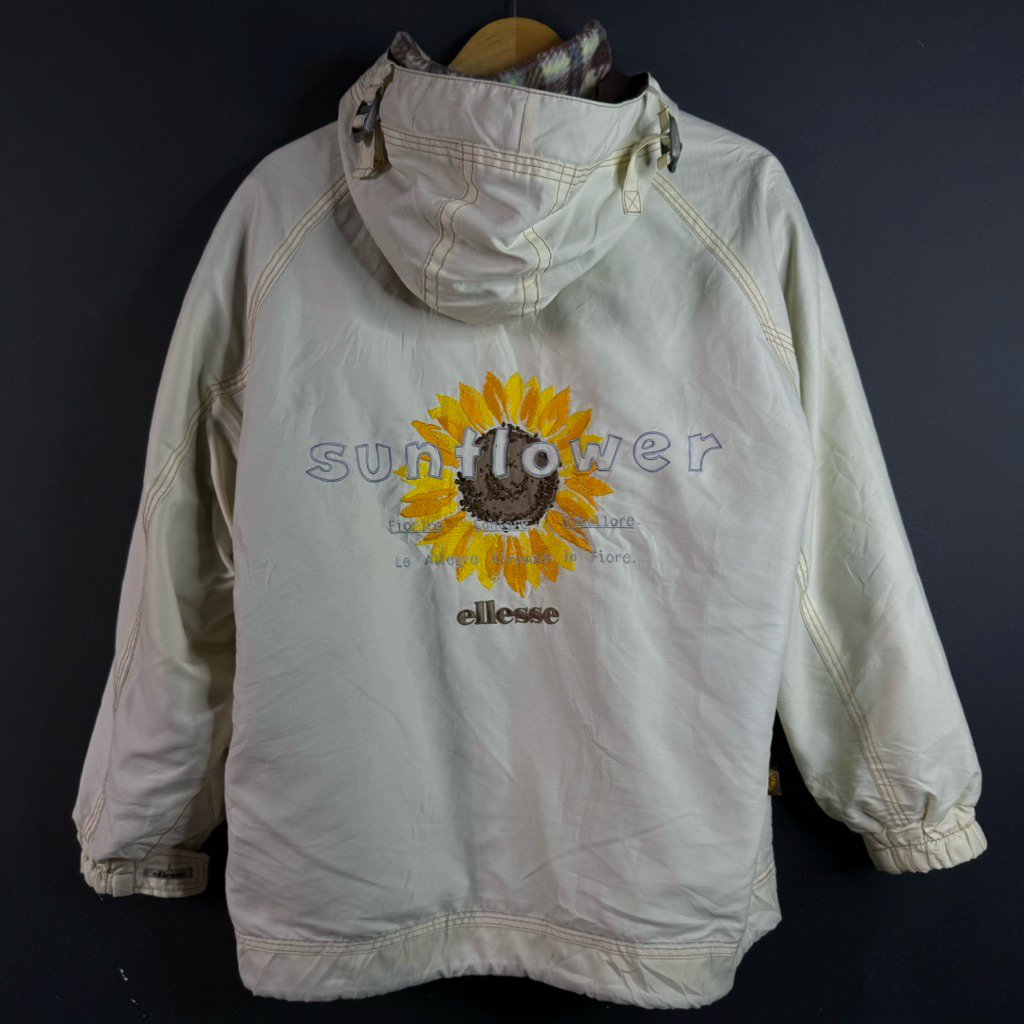 Vintage Ellesse Sunflower Hoodie Jacket
