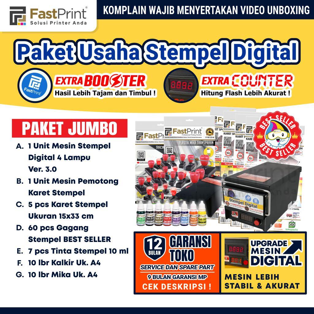 

Paket Jumbo Mesin Stempel Digital Extra Counter 4 Lampu Premium
