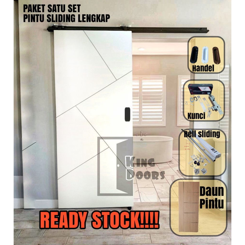 Pintu kamar geser lengkap ready stock | pintu kamar minimalis | pintu minimalis aesthetic