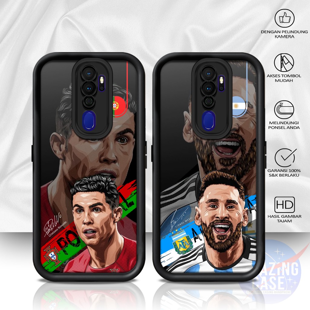 Case Premium Compatible For OPPO A5 2020 A9 2020  Motif PBOLA Casing Softcase Glossy Anti Jamur