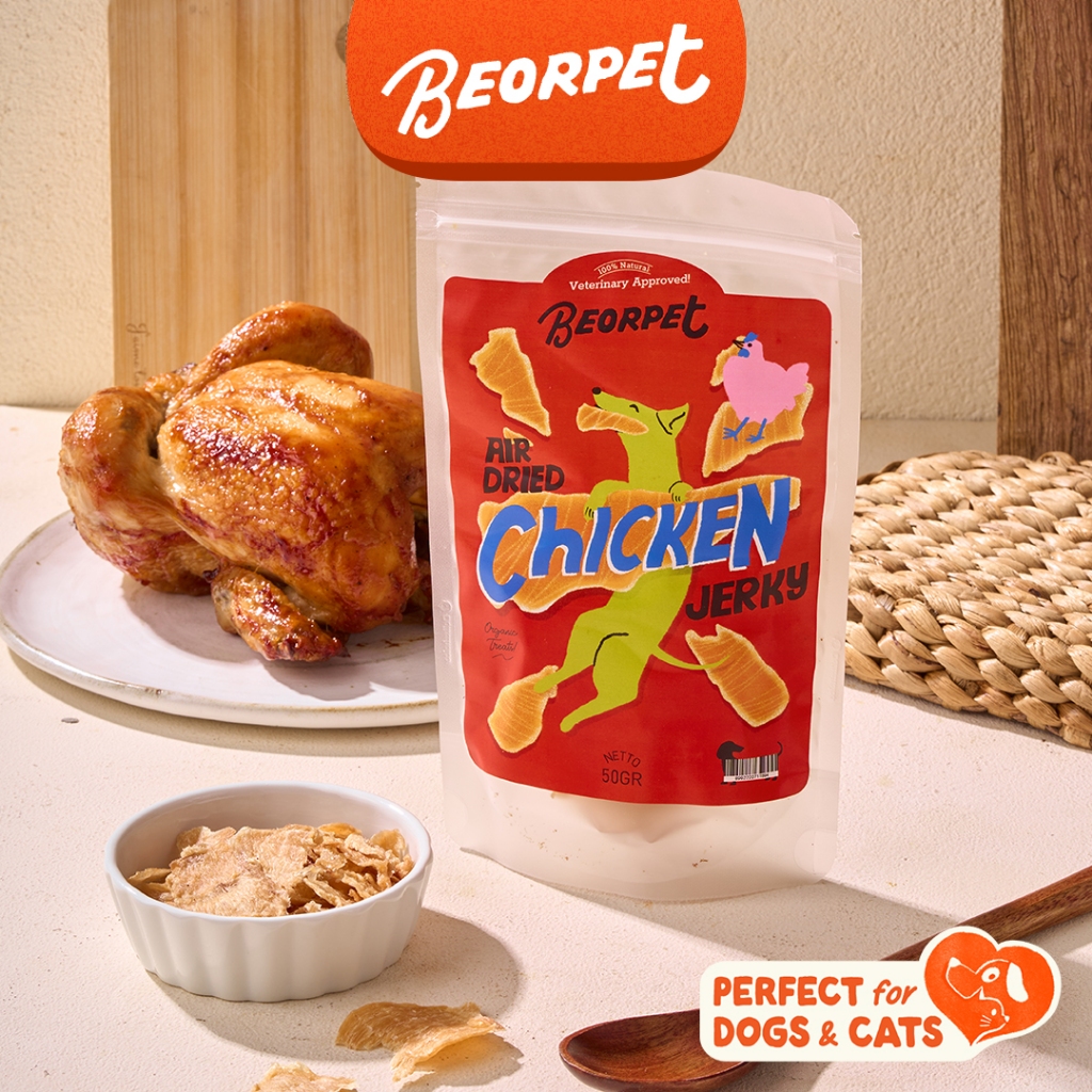 Beorpet Homemade Chicken Breast Jerky / Snack Anabul / Cemilan Anabul 50g