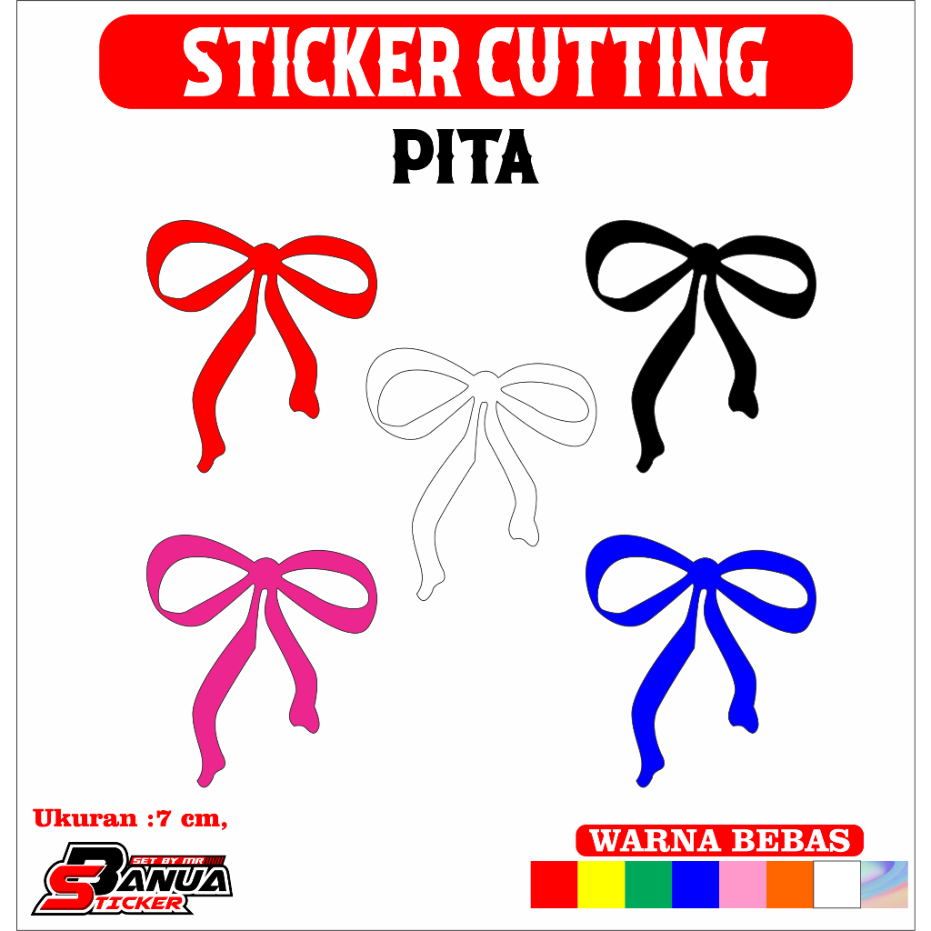 

STIKER CUTTING PITA WARNA BEBAS