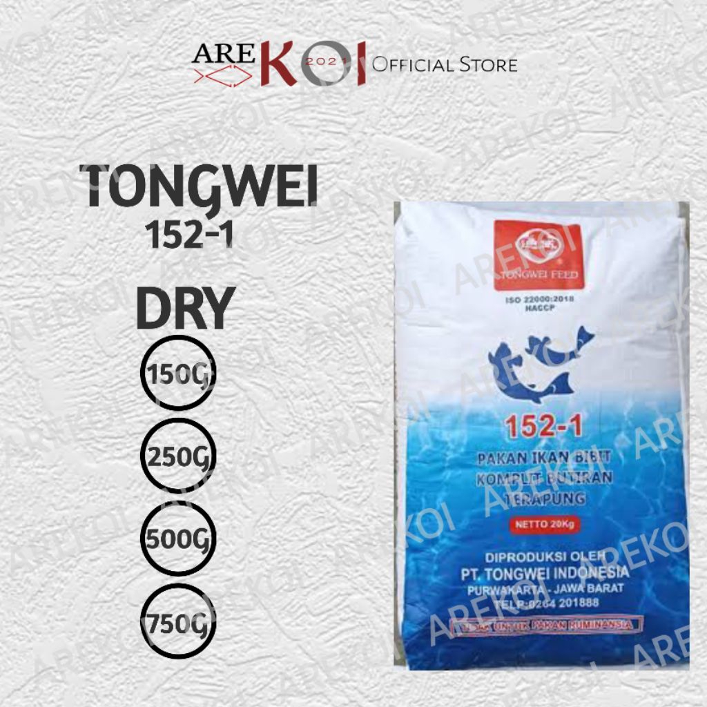 TongWei 152 -1 Pakan Protein Tinggi Burayak Ikan