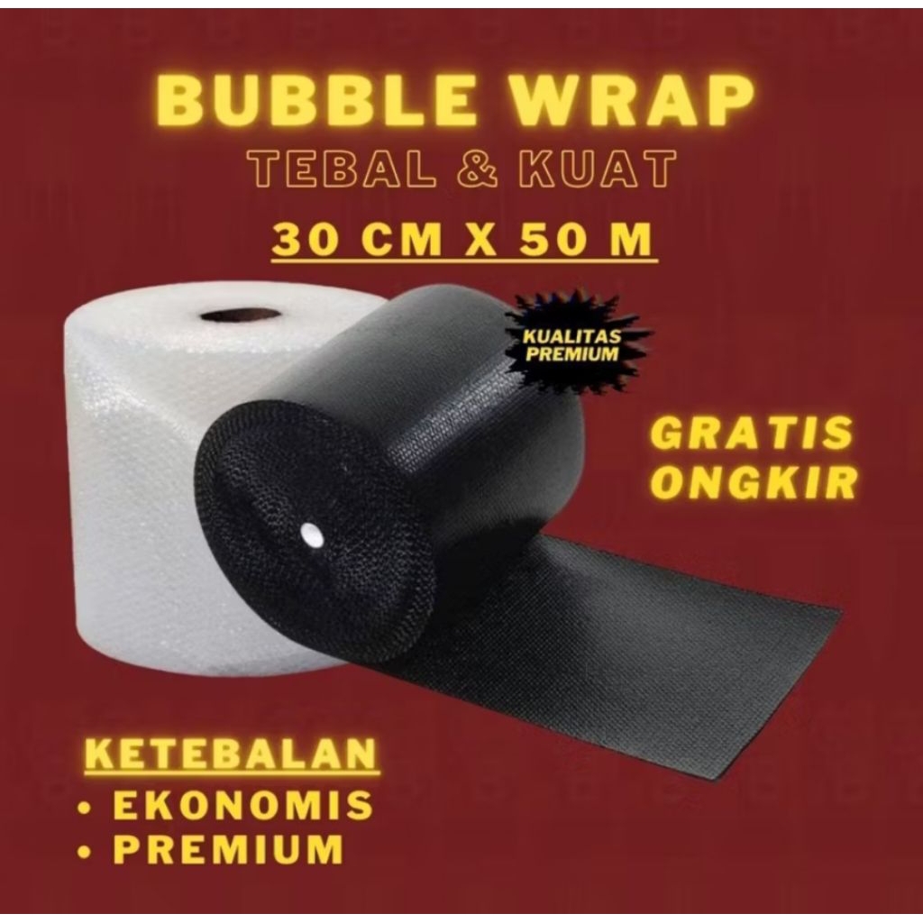 

Q (Q14) BUBBLE WARP KUALITAS SEDANG UKURAN 30 CM X 50 M