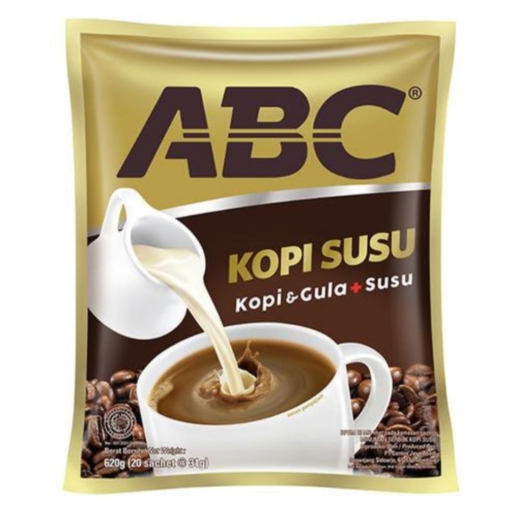 

kopi ABC susu 1 dus isi 120 saset
