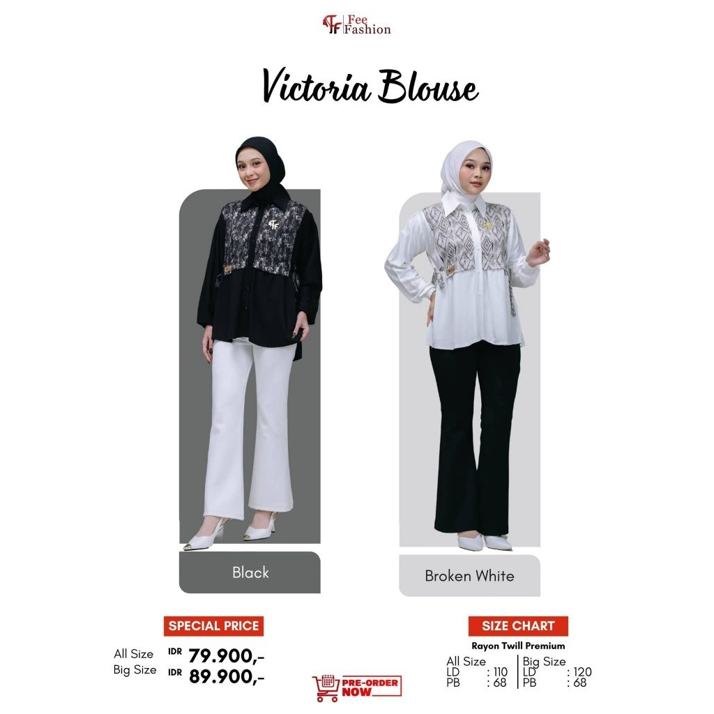 VICTORIA BLOUSE BY FEE FASHION // ORIGINAL // FEE FASHION // BLOUSE TERBARU