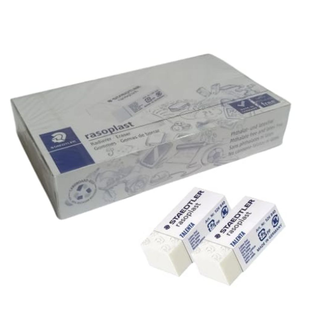 

1 PAK PENGHAPUS STAEDLER PUTIH (40) || penghapus pencil